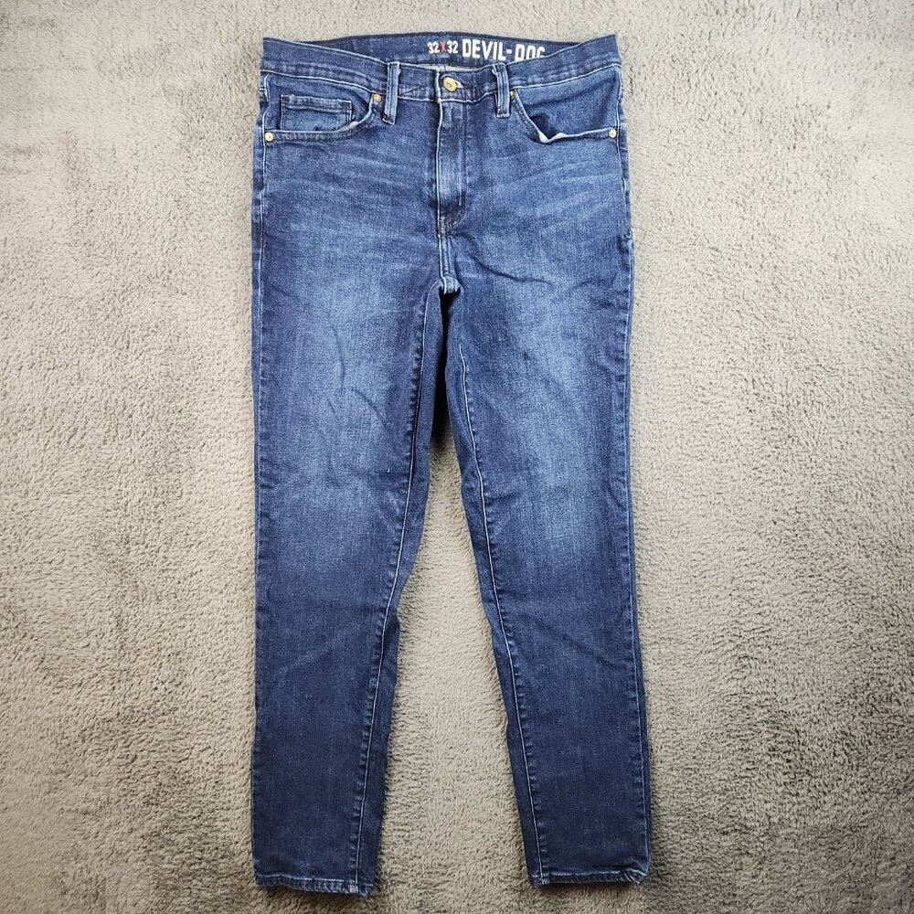 DEVIL-DOG Mens 32x32 Fit 32x29 The Original Slim Tapered Sanforized Shrunk Jeans